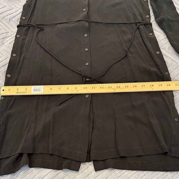 ALLSAINTS Black Anya Long Sleeve Button Down Dress - Picture 14 of 16